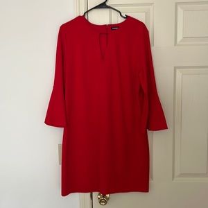 Red mid sleeve dress express